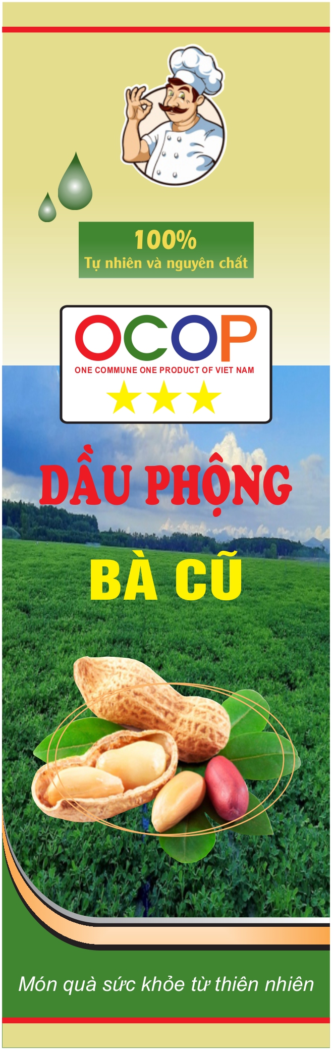 Nhãn DẦU PHỘNG - 55x176 mm